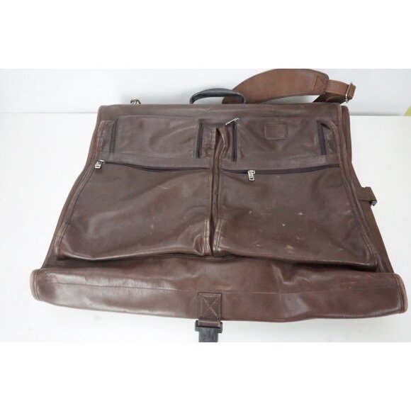 Tumi Brown Leather Garment Bag Luggage